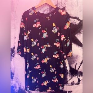 Kate Spade Black Silk Gem Stone Print Dress Size 12